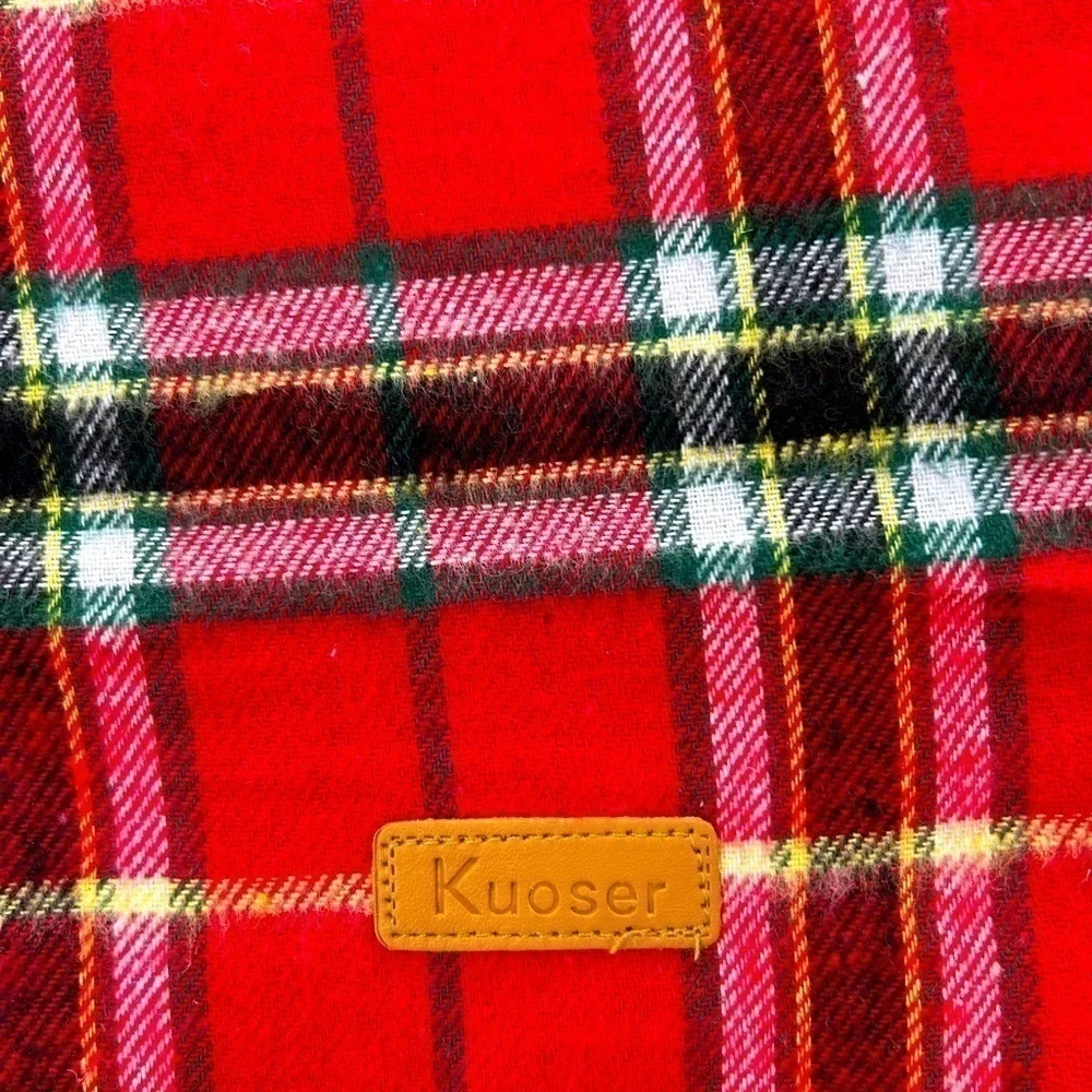 Kuoser Reversible Plaid Dog Coat